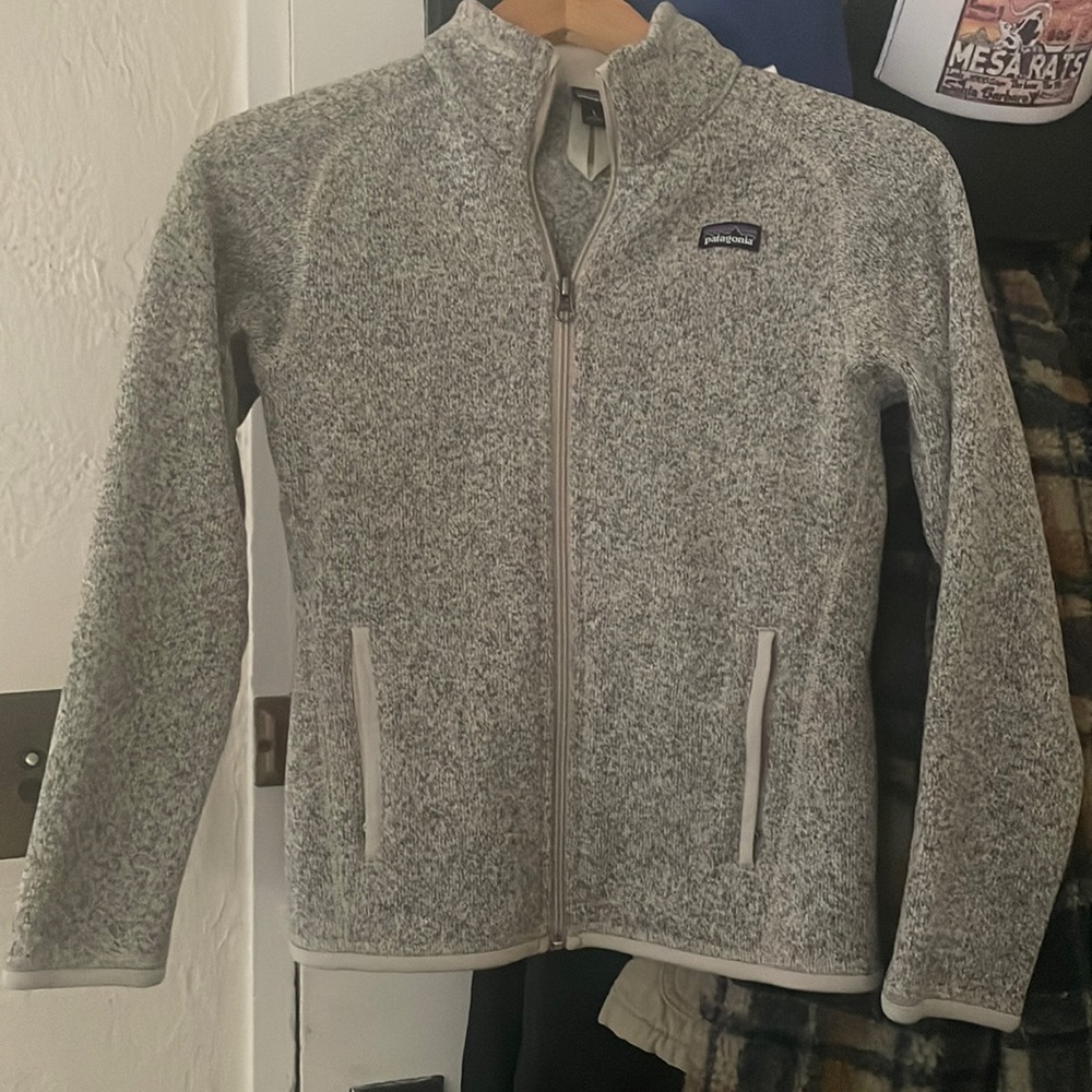 Patagonia cream zip up